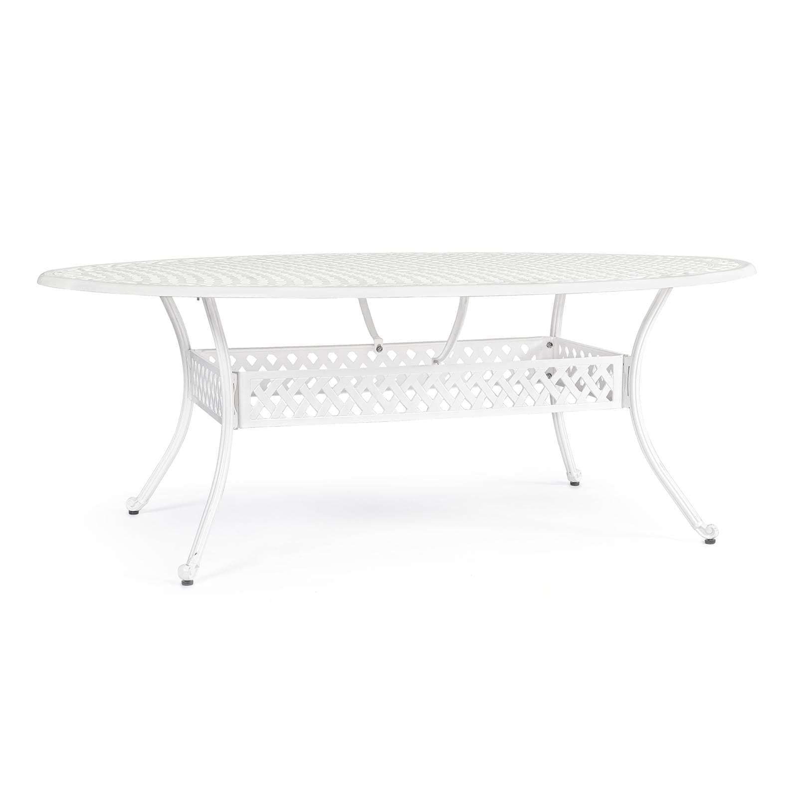 Tavolo ovale "Ivrea" in alluminio da esterno per giardino e veranda 200 x 152 cm - 22