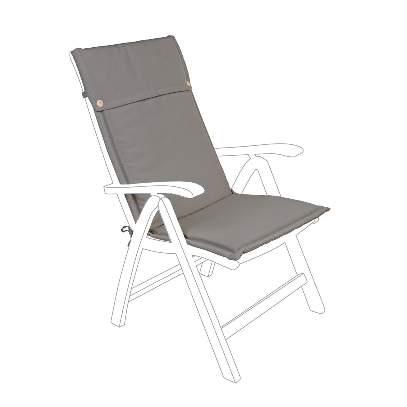 Cuscino per sedia a sdraio Alto con schienale alto idrorepellente per interno ed esterno - 10