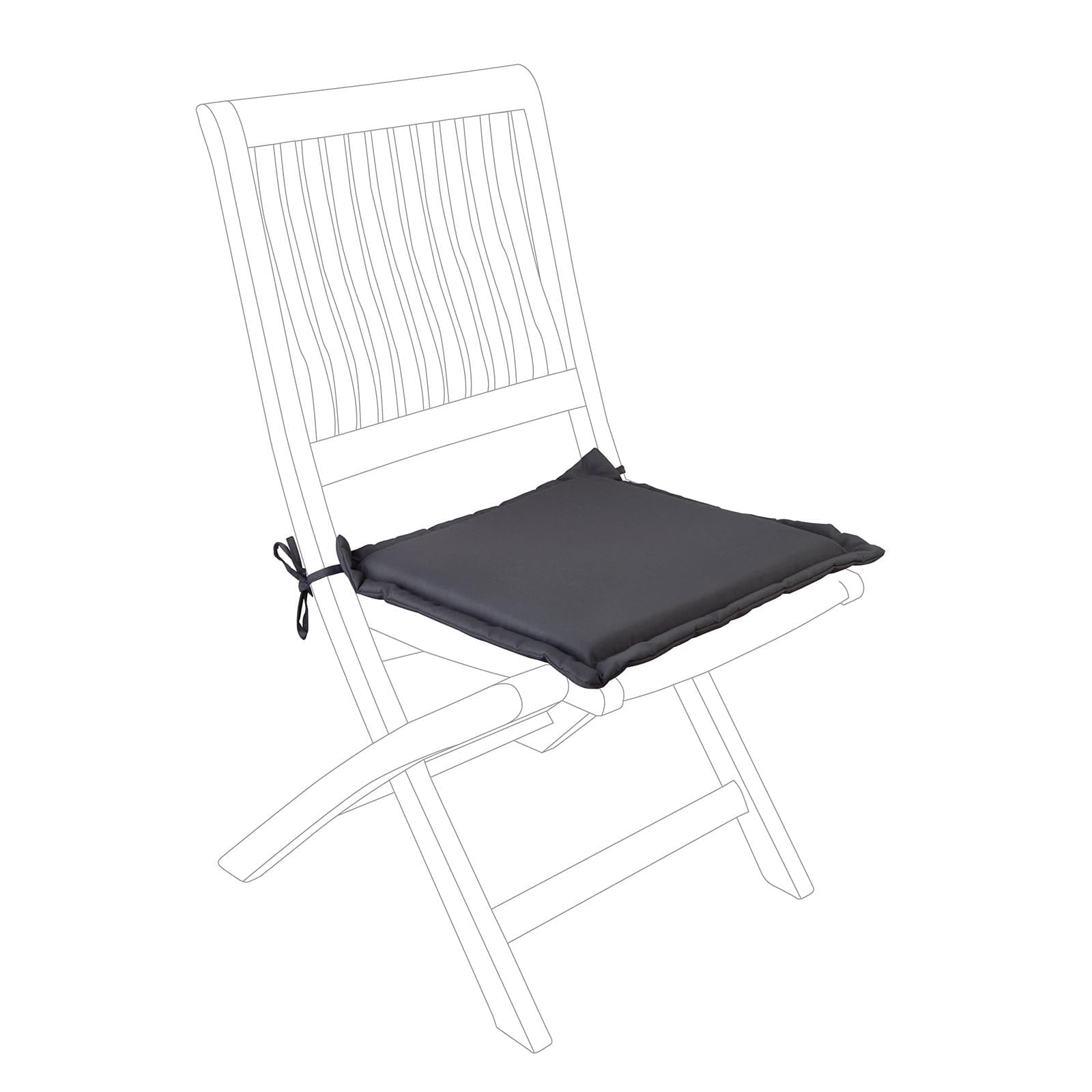 Cuscino per sedia trapuntato in poliestere 180 idrorepellente per interno ed esterno. - 23
