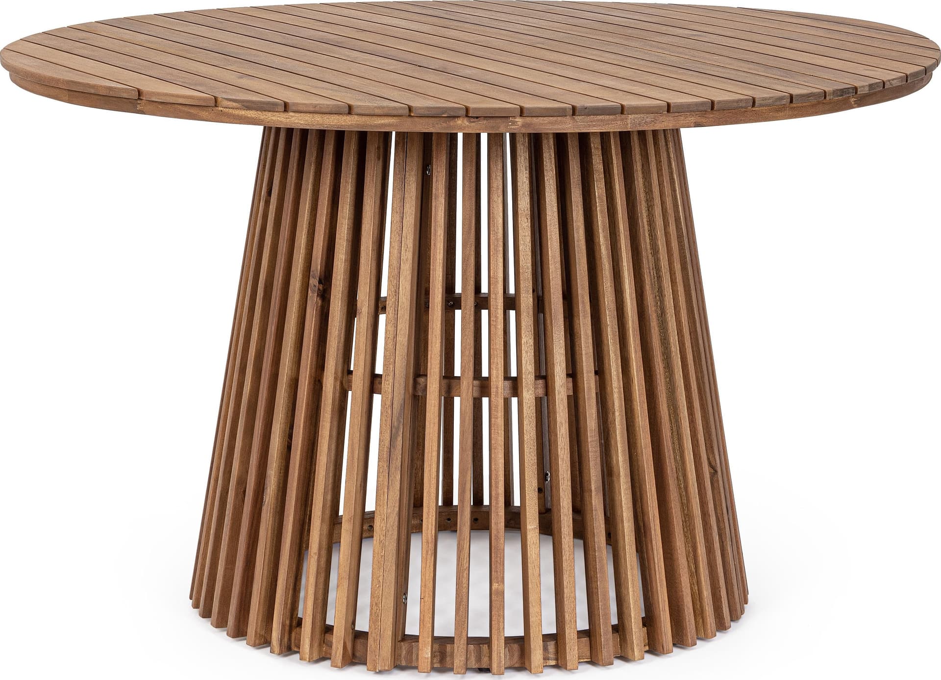Tavolo "Rodano" in legno di acacia con finitura ad olio per arredo casa – Ø 120 cm – Bizzotto Homemotion