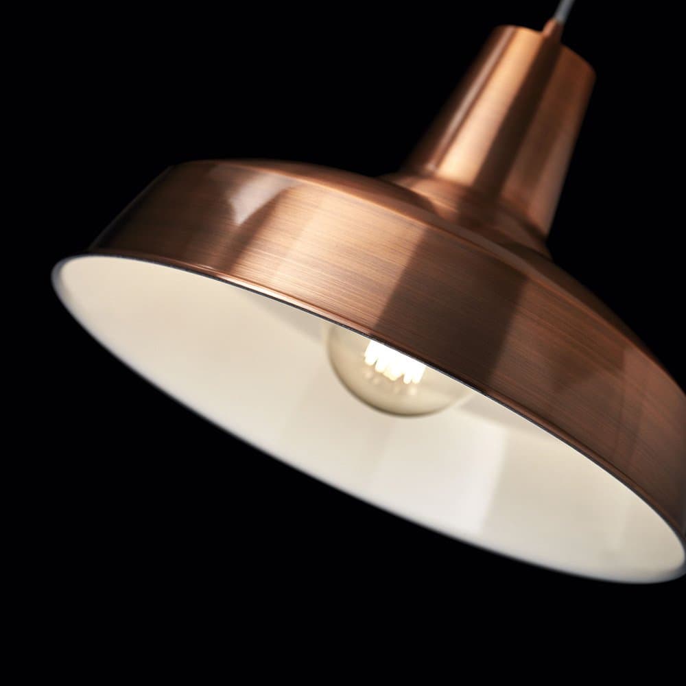 Sospensione Industrial-Minimal Moby Metallo Rame 1 Luce E27 in Lampade a sospensione LuceArt - Montecorvino Pugliano, commercioVirtuoso.it