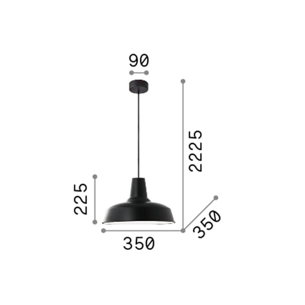 Sospensione Industrial-Minimal Moby Metallo Rame 1 Luce E27 in Lampade a sospensione LuceArt - Montecorvino Pugliano, commercioVirtuoso.it