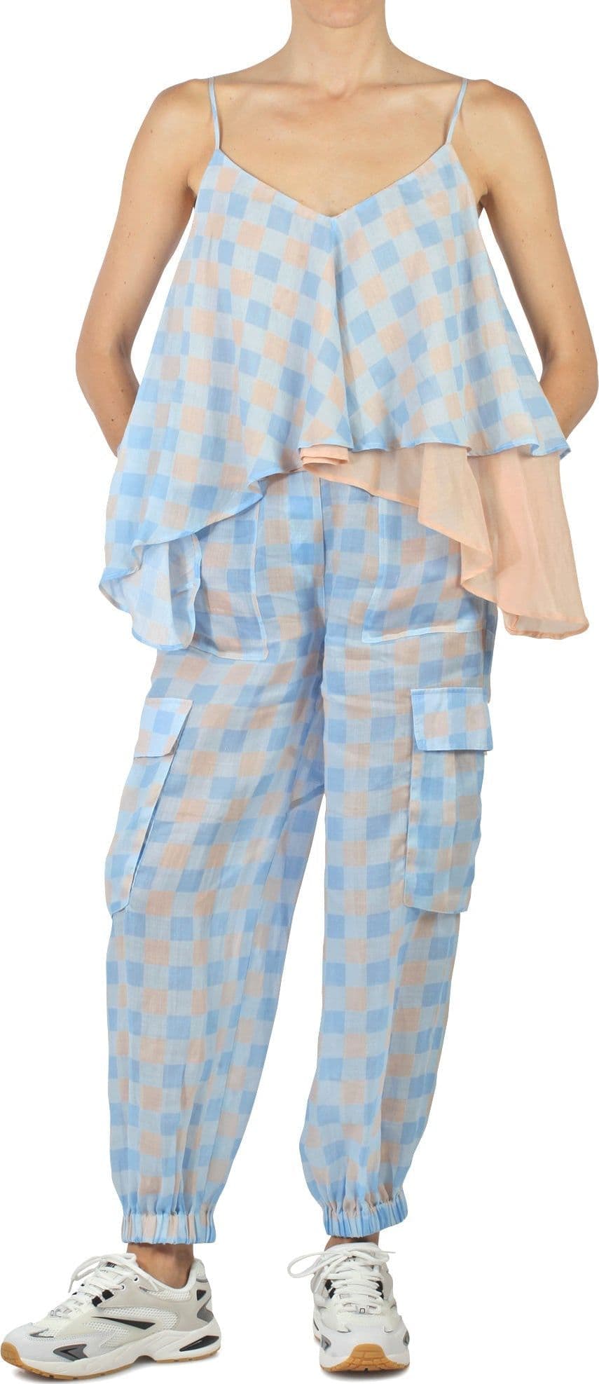 Semi-Couture Semi Couture - Top - 431790 - Fantasia Azzurro da donna in Canotte e top Drestige - Casamassima, commercioVirtuoso.it