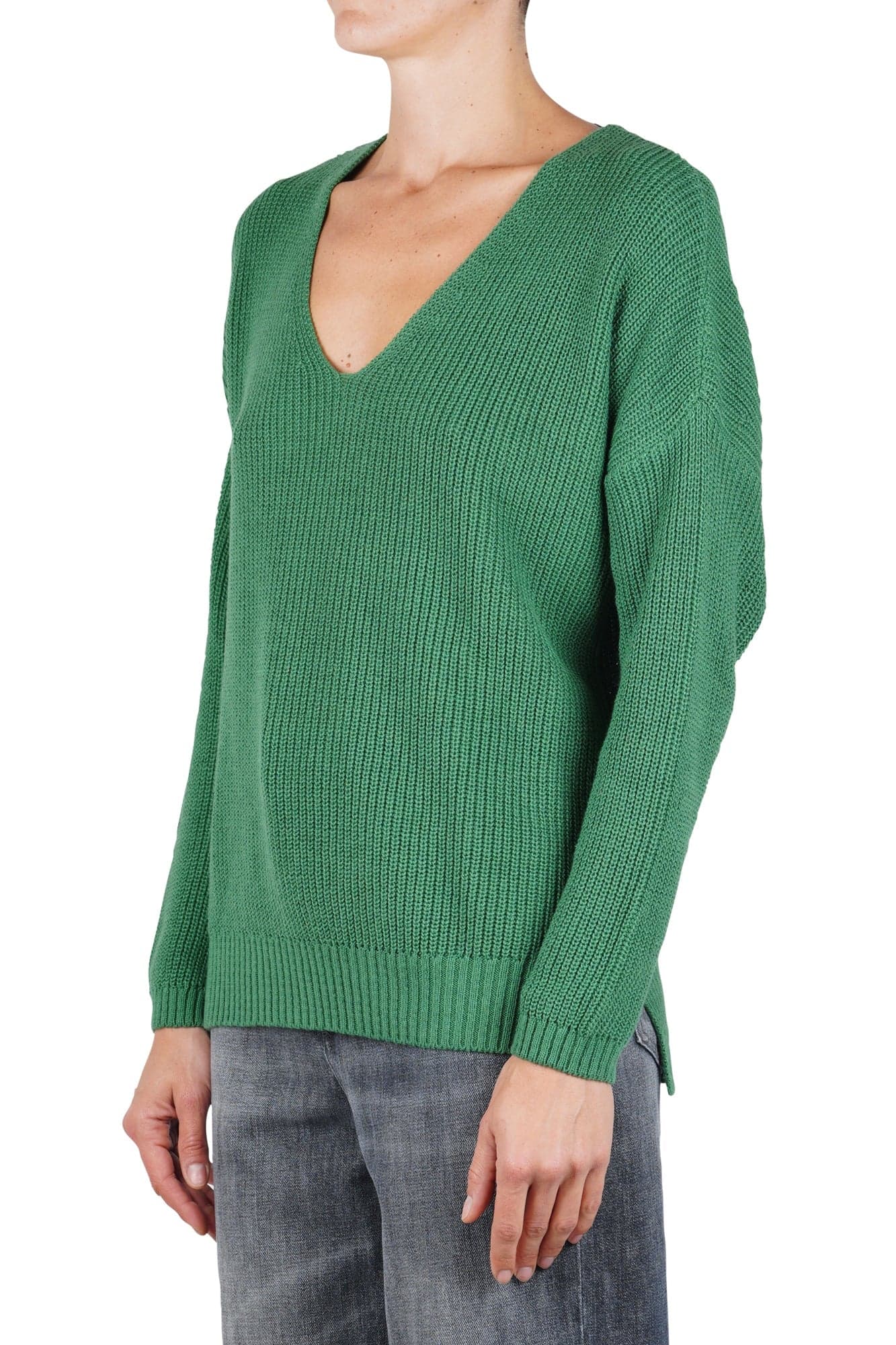 LA FEMME BLANCHE La Femme Blanche - Maglia - 461399 - Verde da donna in Felpe senza cappuccio Drestige - Casamassima, commercioVirtuoso.it