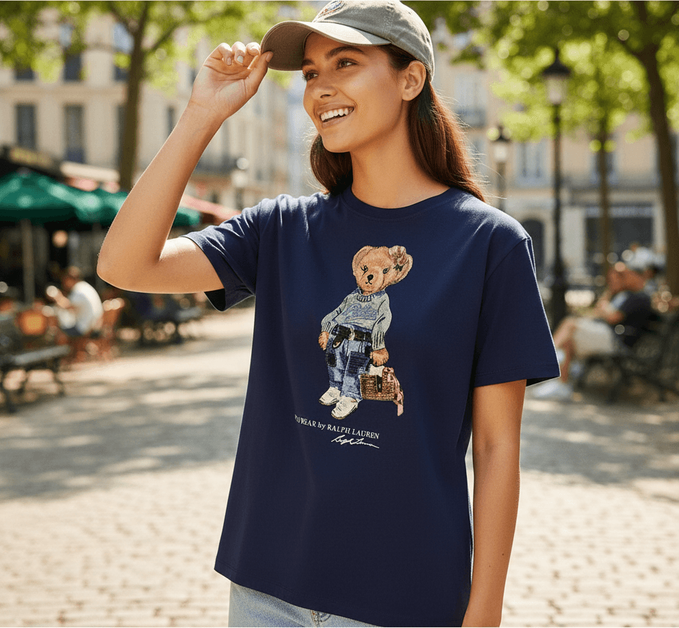 Polo Ralph Lauren T-Shirt Donna Slim-Fit Polo Bear in T-shirt Euforia - Bronte, commercioVirtuoso.it