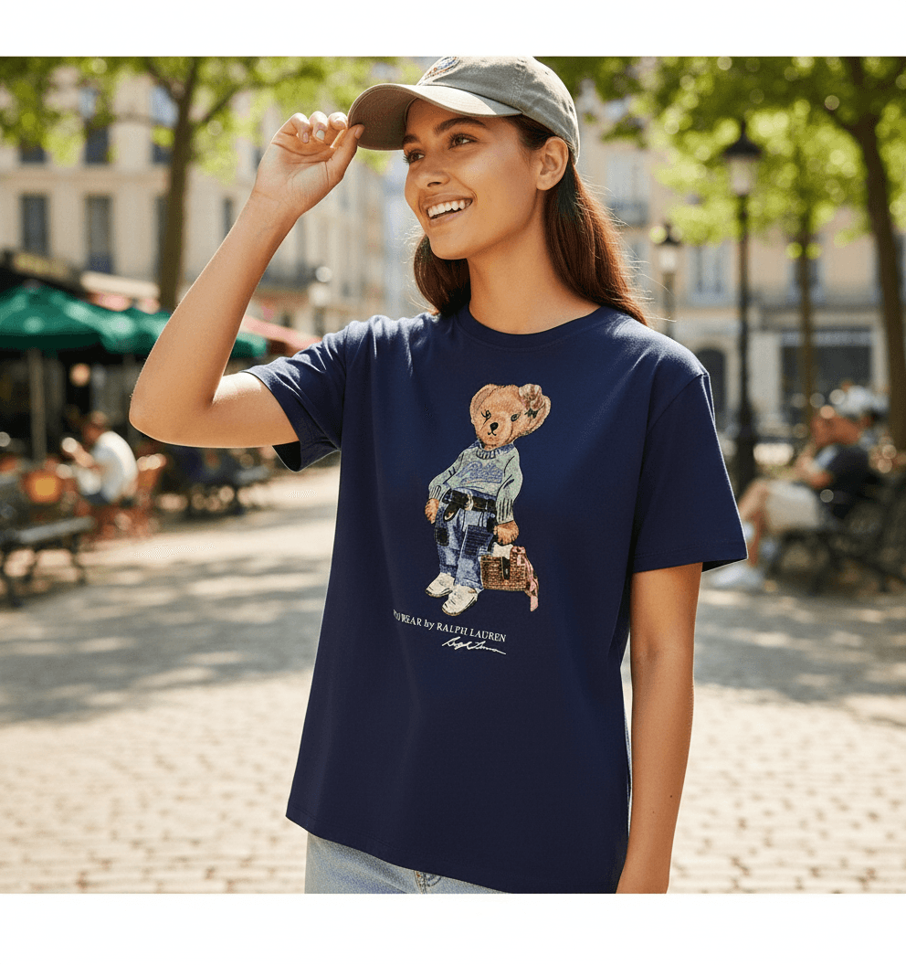 Polo Ralph Lauren T-Shirt Donna Slim-Fit Polo Bear in T-shirt Euforia - Bronte, commercioVirtuoso.it
