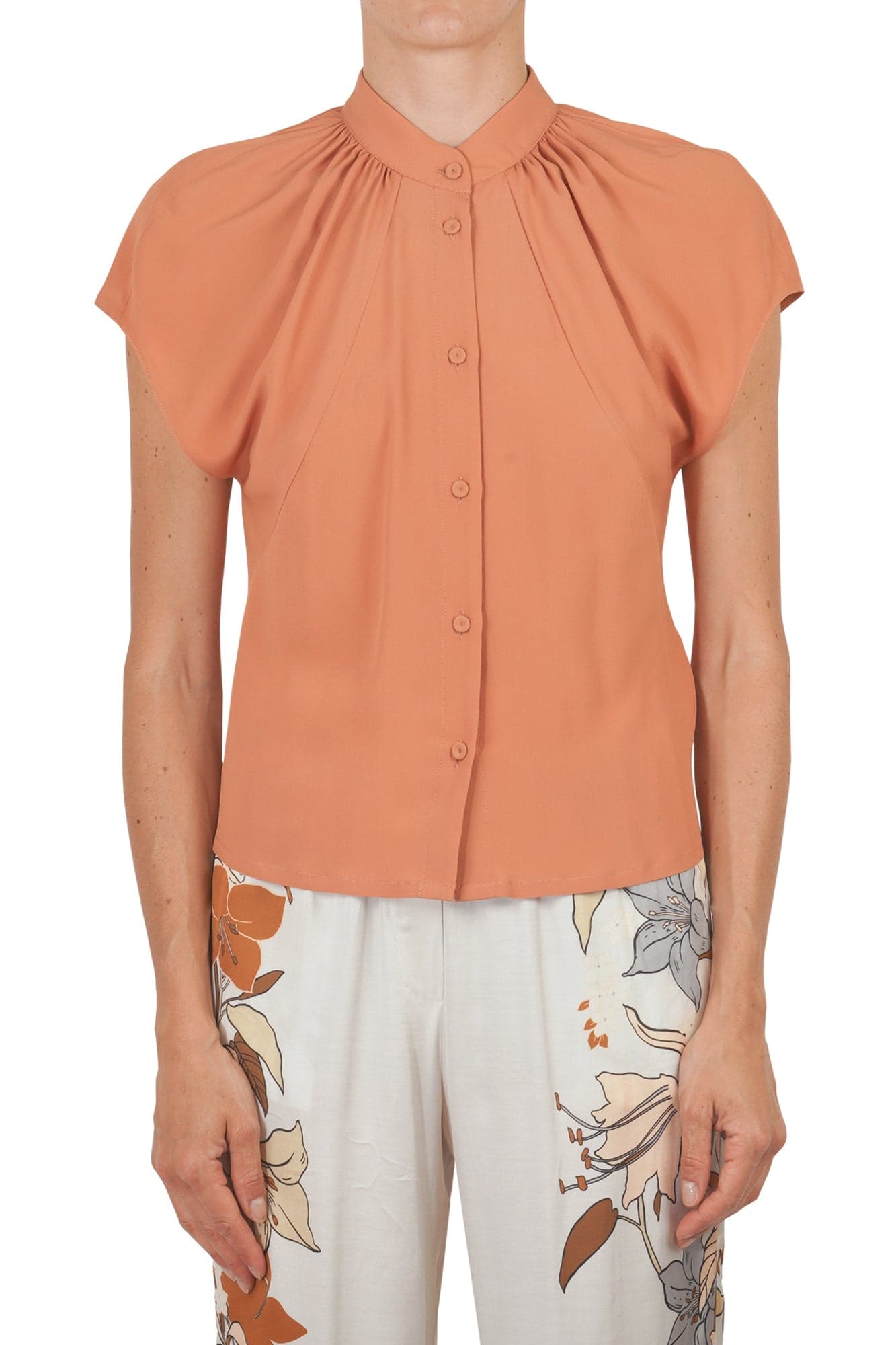 GRIFONI Grifoni - Camicia - 451764 - Salmone da donna in Bluse e camicie Drestige - Casamassima, commercioVirtuoso.it