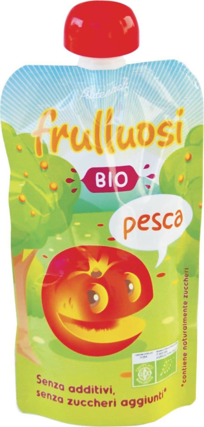 Frulluosi Pescabio - Doypack 200ml - Tascabile Senza Zuccheri Aggiunti Perfetto per Una Merenda Salutare