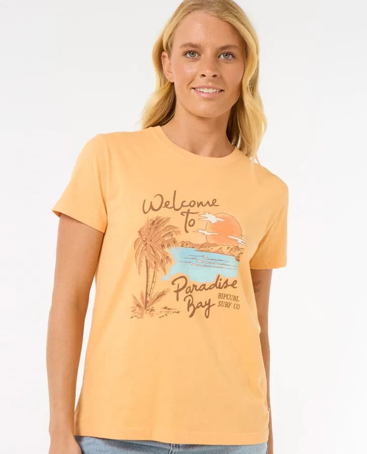 T-Shirt Donna Rip Curl Paradise Bay Standard Tee in T-shirt Snotshop - Roma, commercioVirtuoso.it