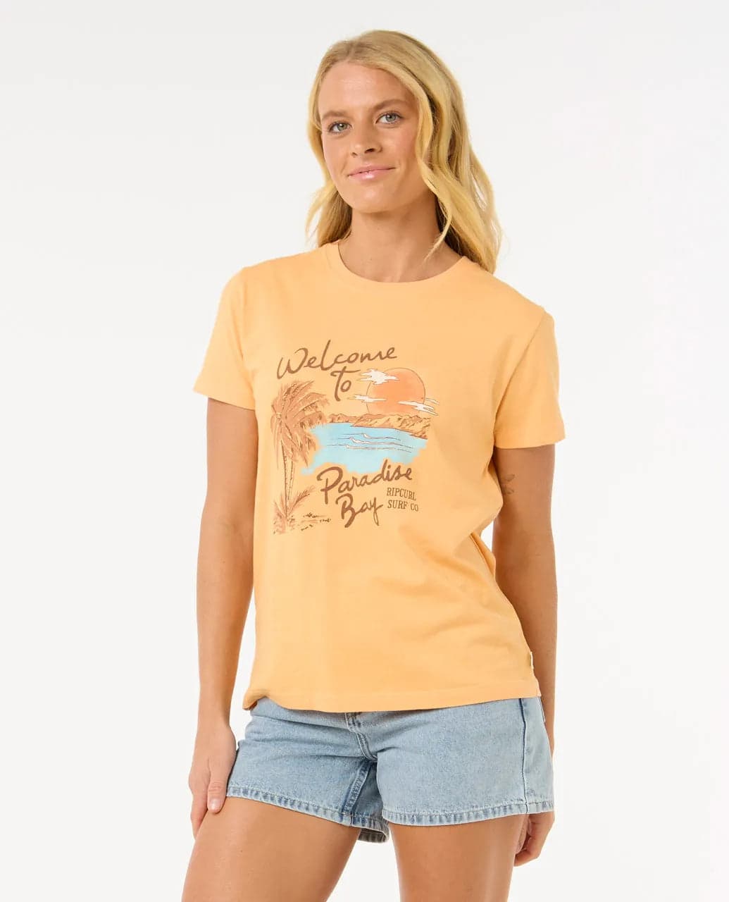 T-Shirt Donna Rip Curl Paradise Bay Standard Tee in T-shirt Snotshop - Roma, commercioVirtuoso.it