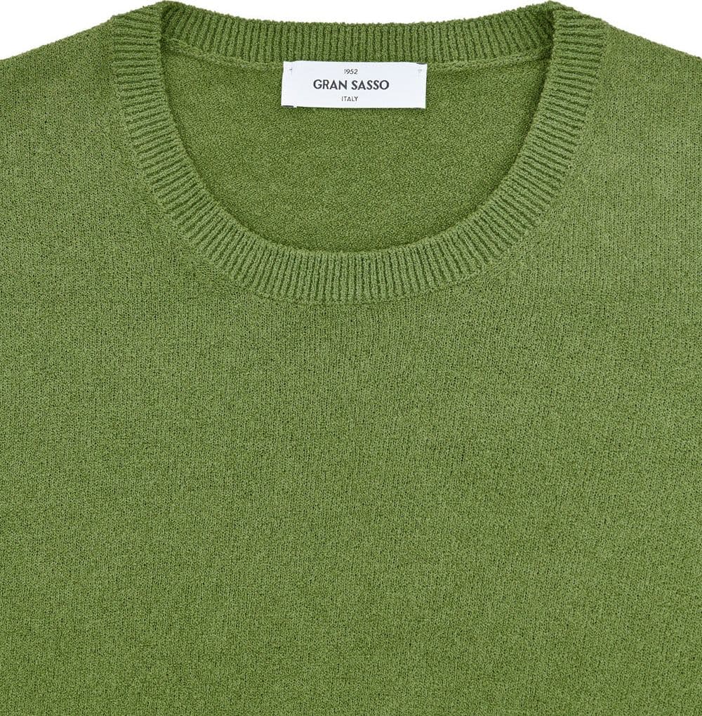 Gran Sasso Maglia Mezza Manica Effetto Knitwear in Verde da uomo in Maglioni Drestige - Casamassima, commercioVirtuoso.it