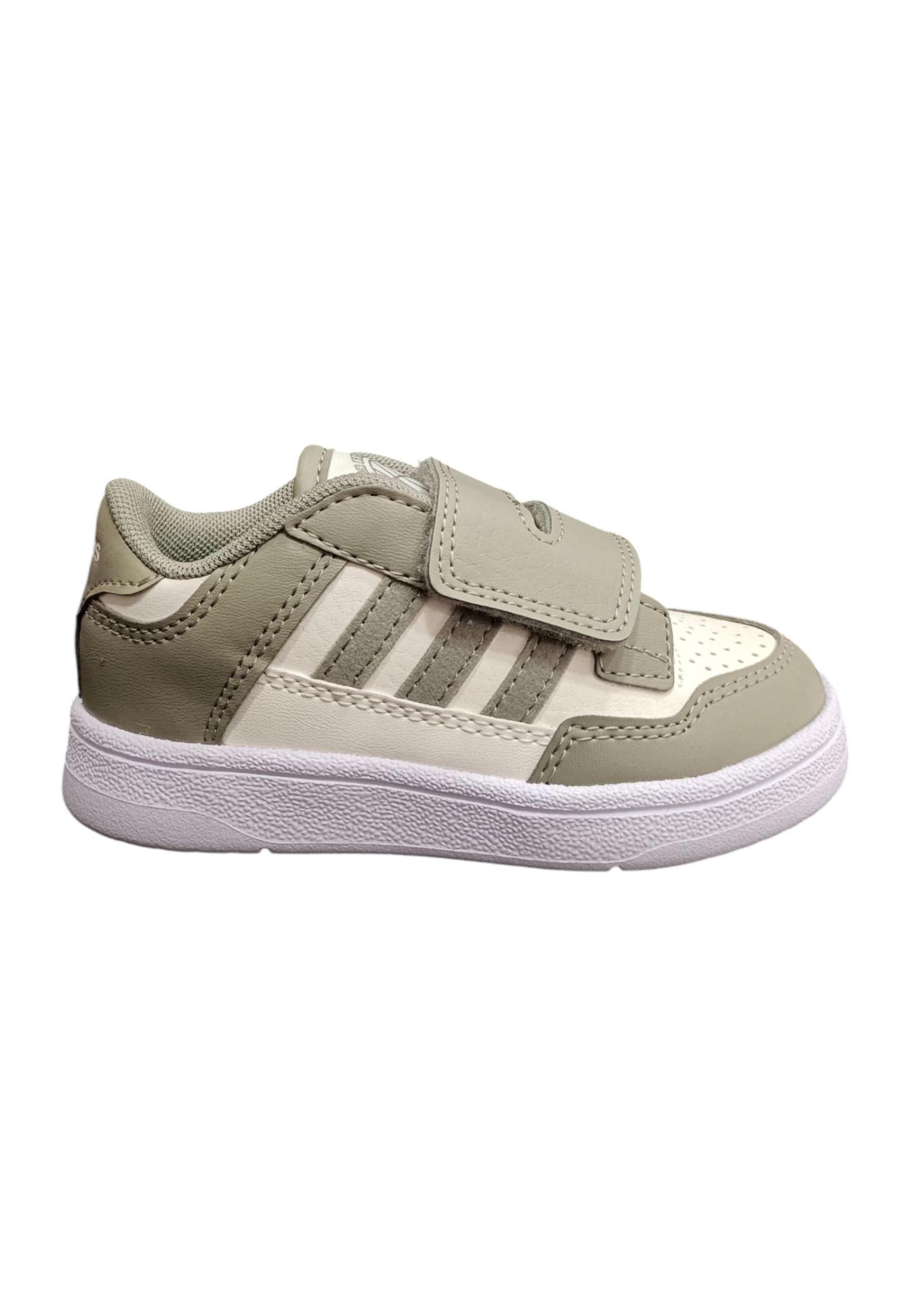 Scarpe sneakers Bambini e ragazzi adidas rapid court  grigio-bianco velcro - 6