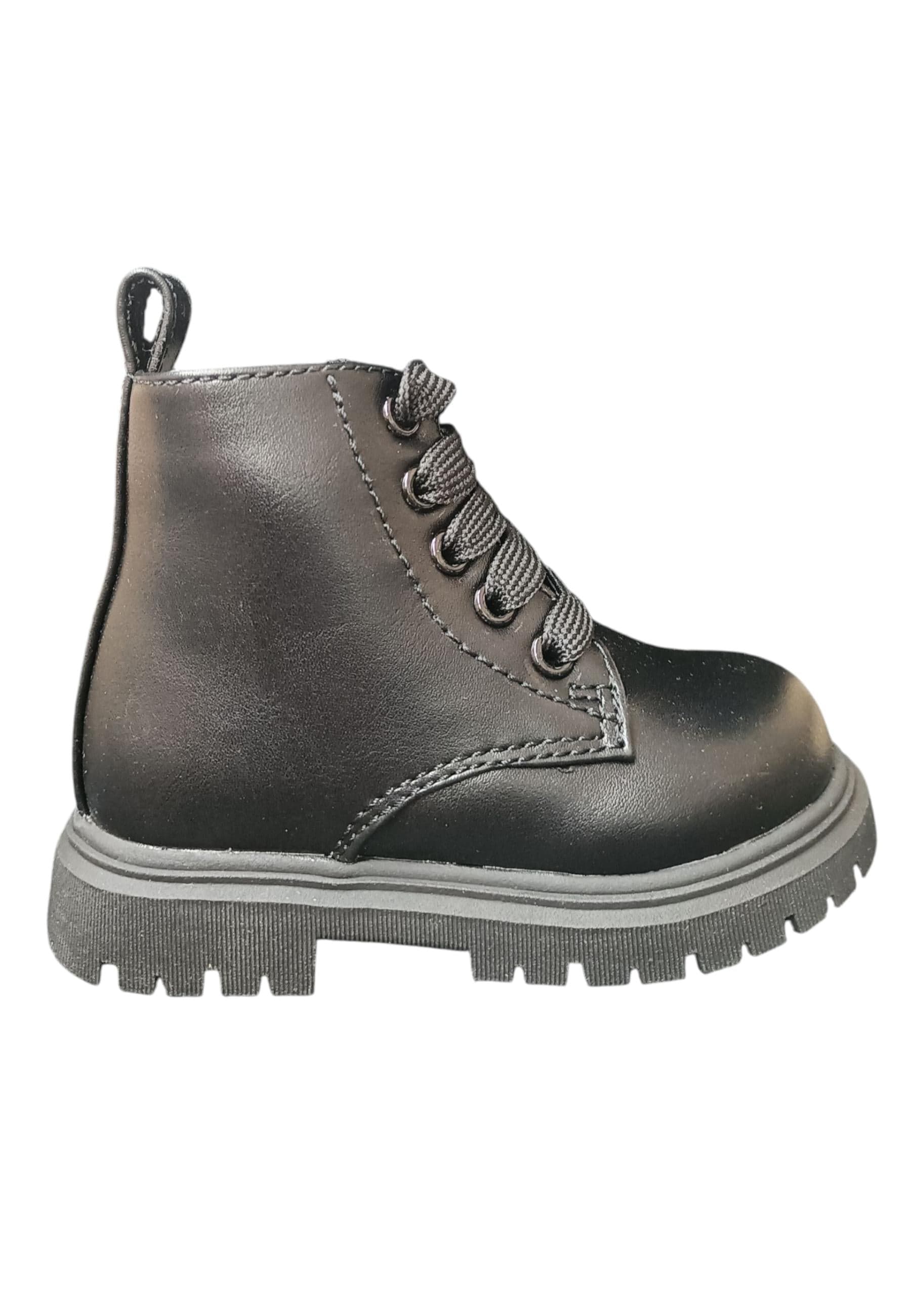 Scarpe anfibio Unisex bambini cult MARTIN nero laccio e zip laterale - 6