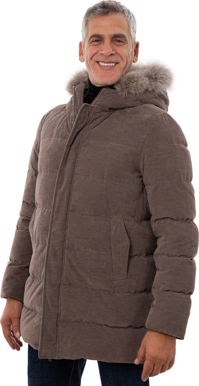 Herno Bomber lungo con cappuccio e pelo rimovibile da uomo in T-Shirt Drestige - Casamassima, commercioVirtuoso.it