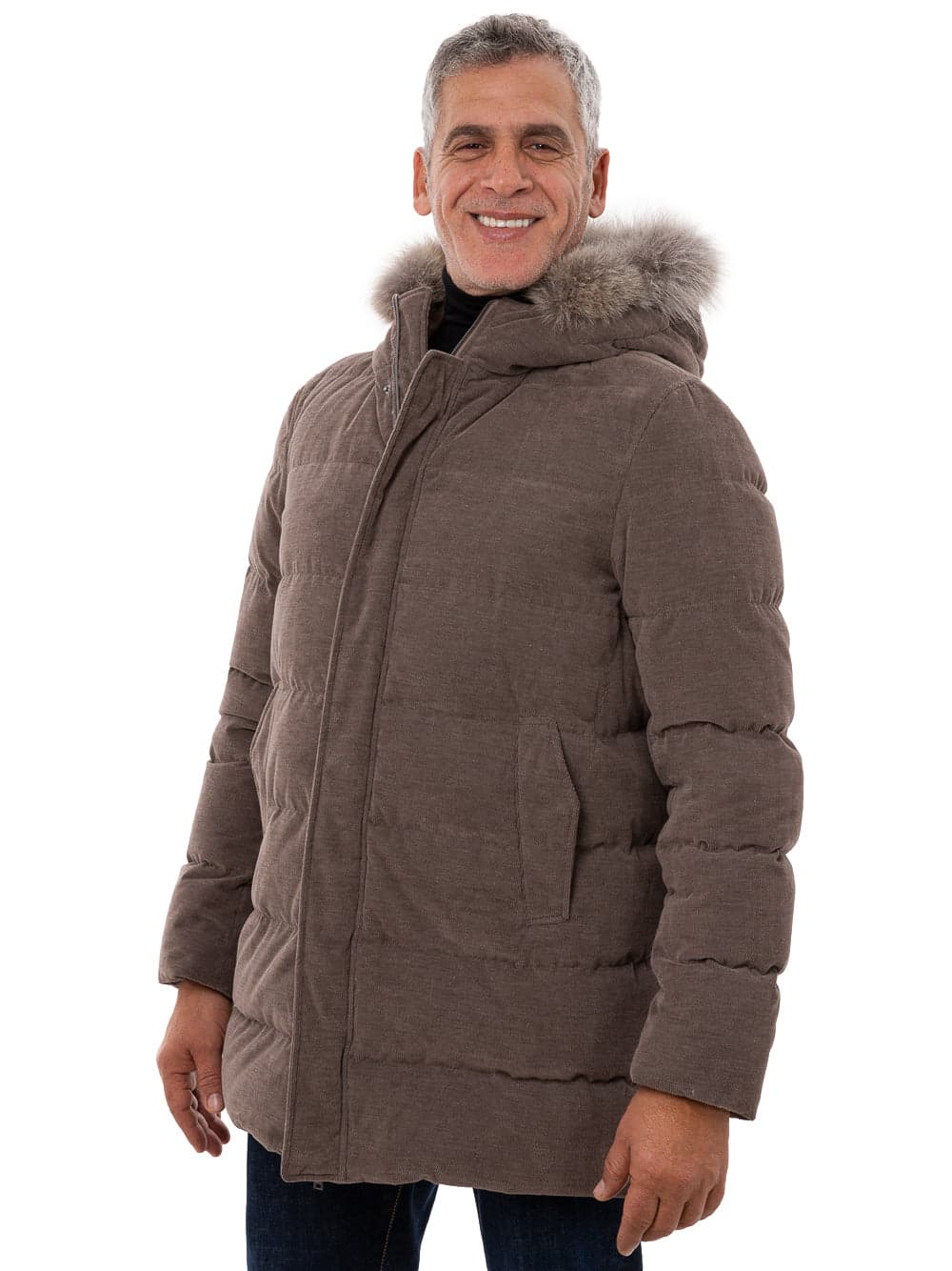 Herno Bomber lungo con cappuccio e pelo rimovibile da uomo in T-Shirt Drestige - Casamassima, commercioVirtuoso.it