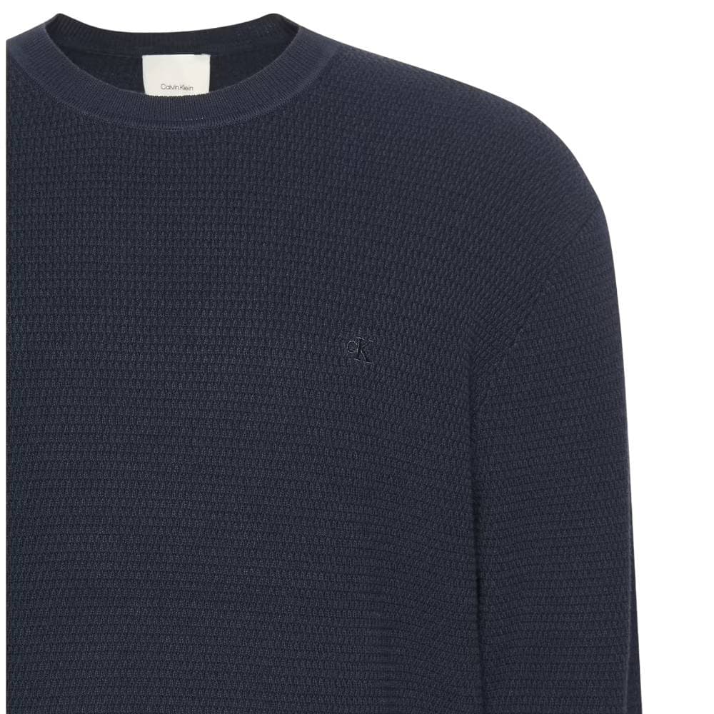 Calvin Klein maglione blu testurizzato LV04LB327GCEF in Maglieria sportiva Prodotti di Classe - Nocera Superiore, commercioVirtuoso.it