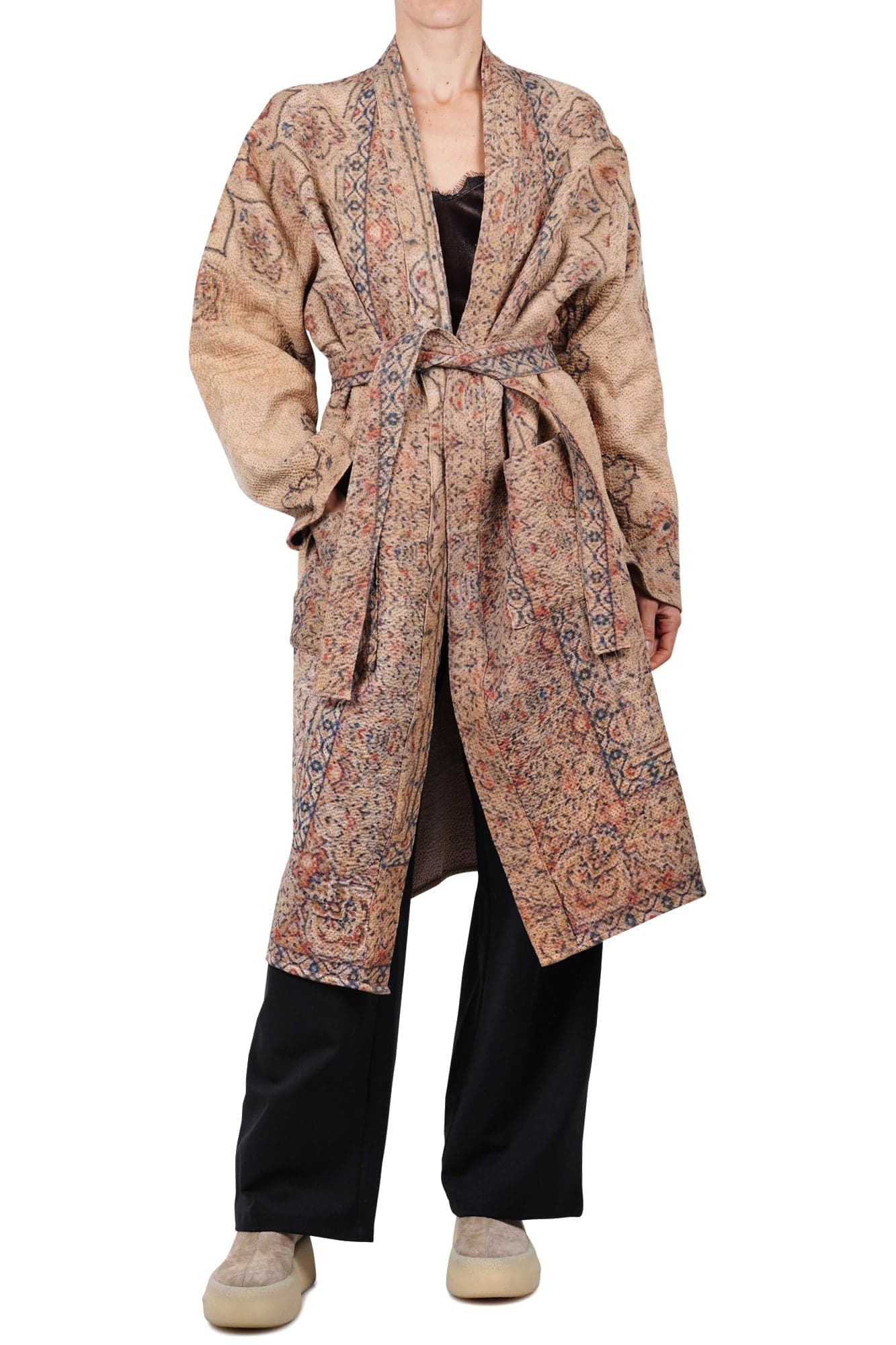 LA FEMME BLANCHE La Femme Blanche - Kimono - 470158 - Fantasia Beige da donna in Copricostumi e parei Drestige - Casamassima, commercioVirtuoso.it