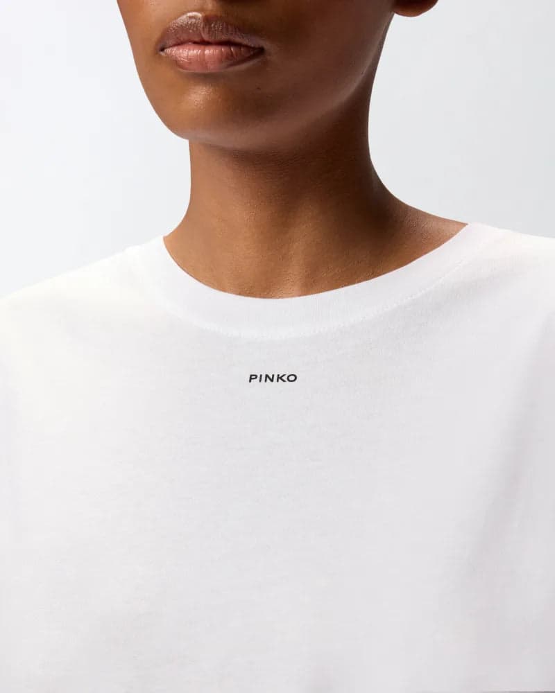 Pinko BASICO T-SHIRT JERSEY LOGO PINKO FW25 da donna in T-shirt Drestige - Casamassima, commercioVirtuoso.it