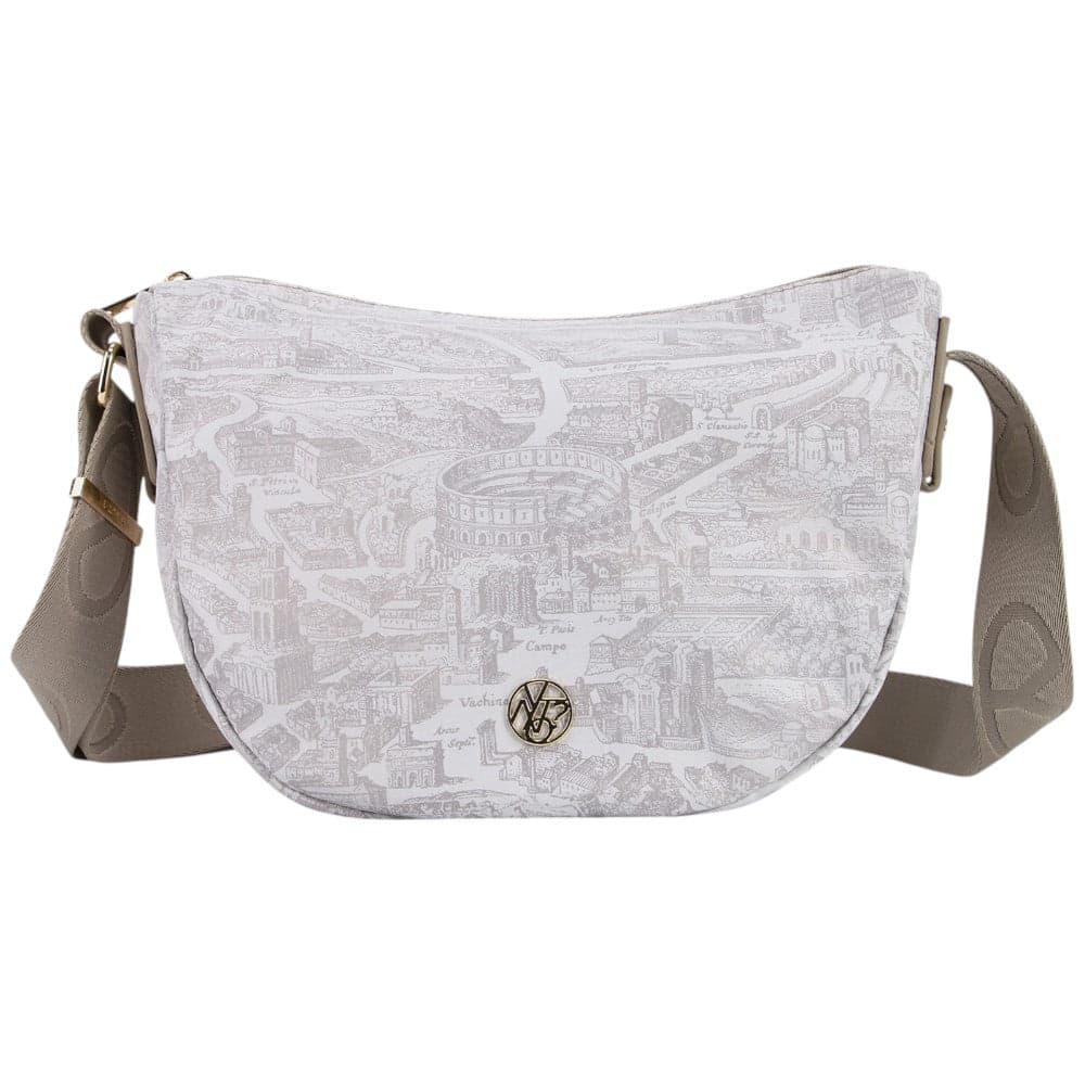 YNot borsa hobo bag small latte linea GUM stampa Roma GUM004S5
