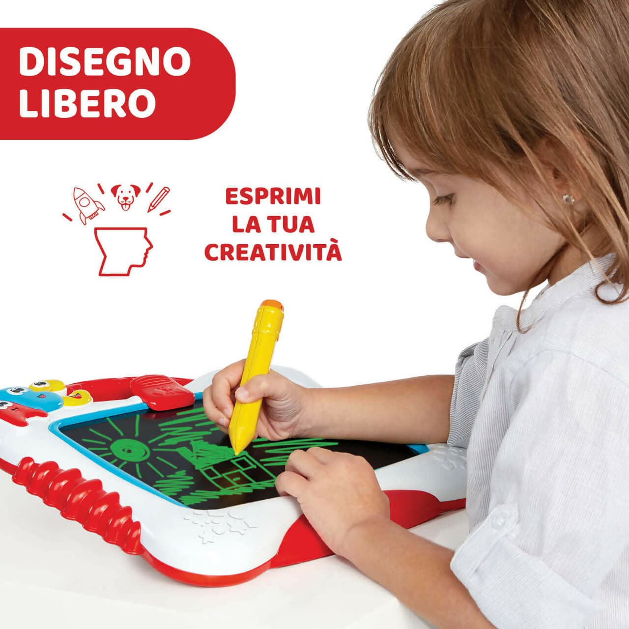 CHICCO Lavagna Leggi & Scrivi - Lavagna Cancellabile Bambini con Schermo LCD e Set di Carte, Esercizi di Pre-Scrittura e Disegno Libero, Ispirato al Metodo Montessori, Percorso educativo pregrafismo - Giochi Educativi in Giochi musicali Sanitaria Gioia del Bimbo - Villa San Giovanni, commercioVirtuoso.it