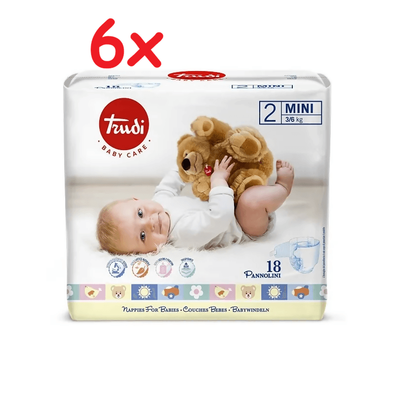 TRUDI Baby Care Pannolini Per Bambini - comfort e protezione - tutte le misure disponibili - 6 pacchi in Pannolini per bambini Sanitaria Gioia del Bimbo - Villa San Giovanni, commercioVirtuoso.it