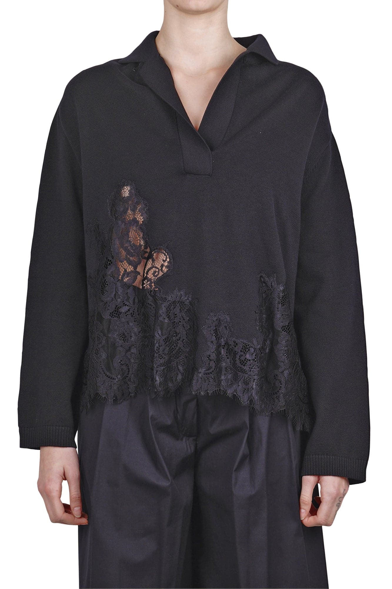 Semi-Couture Semi Couture - Maglia - 470938 - Nero da donna in Felpe senza cappuccio Drestige - Casamassima, commercioVirtuoso.it