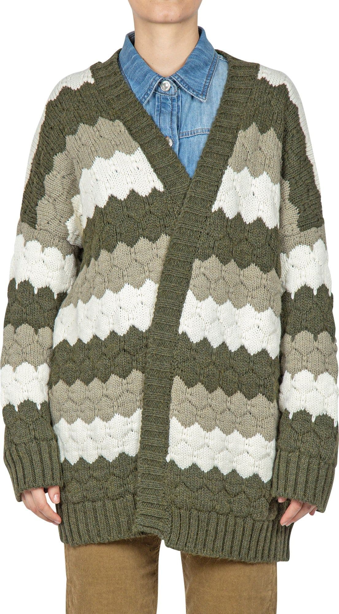 SO ALLURE So Allure - Cardigan - 441922 - Verde/Panna da donna in Cardigan Drestige - Casamassima, commercioVirtuoso.it