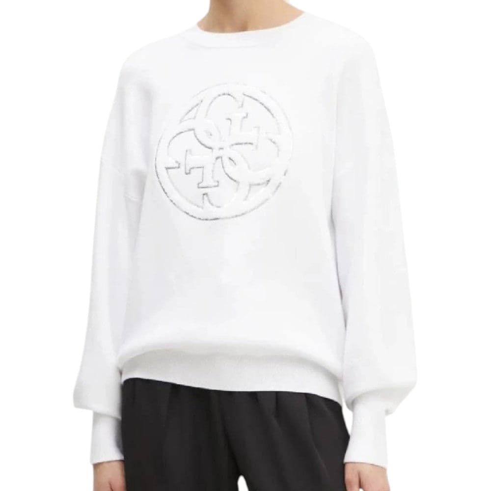 Guess maglioncino bianco logo 4G Kate W5RR40 Z26I2 G011