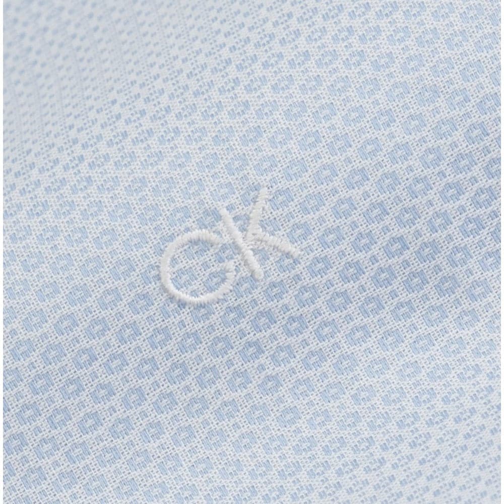 Calvin Klein camicia celeste microprint K10K112588 Camicie Calvin Klein