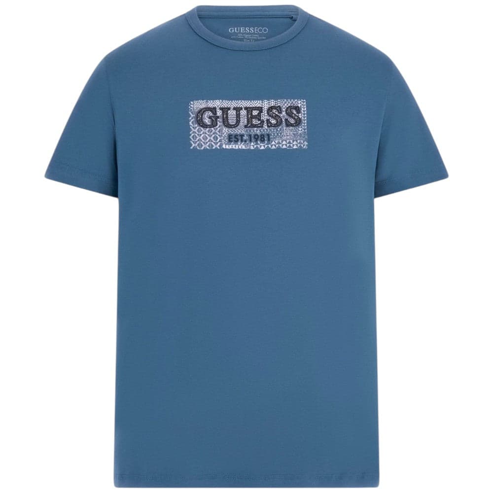 Guess t-shirt petrolio logo box M5GI19 J1314 A73H T-shirt Guess