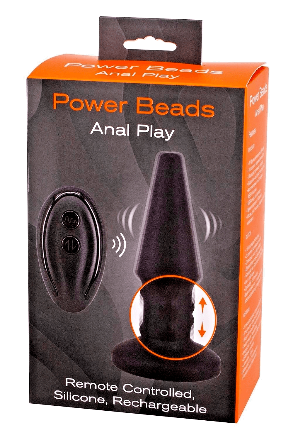 Seven Creations Plug anale con perline rimming Black 14,5 cm controllo remoto in prodotto Erosdom - Palmi, commercioVirtuoso.it