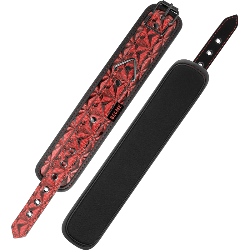 Manette Premium rosse e nere Begme cuffs bondage sadomaso fetish in prodotto Erosdom - Palmi, commercioVirtuoso.it