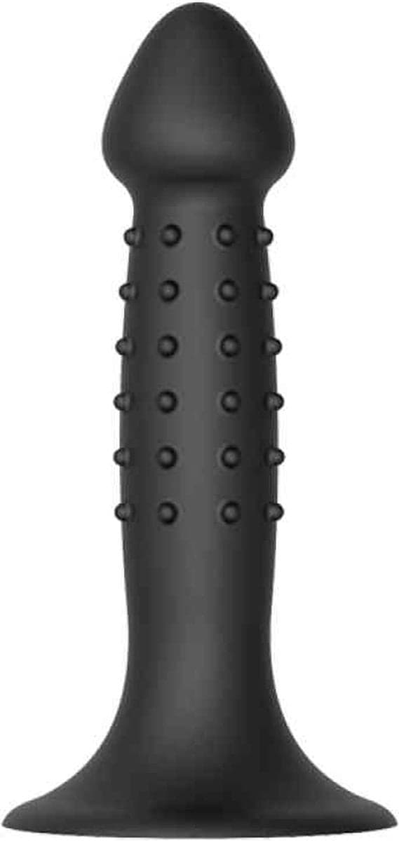Plug anale 12 cm con rilevi stimolanti nero silicone giochi ano nuovo in prodotto Erosdom - Palmi, commercioVirtuoso.it