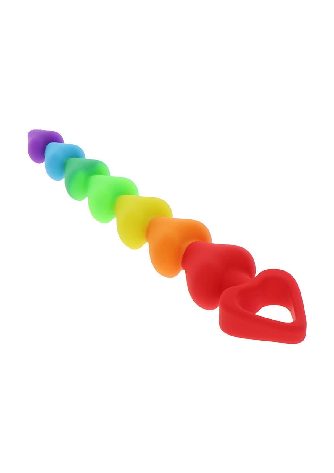 Stimolatore anale Progressivo 7 cuori Arcobaleno 21,5 cm silicone per max 3,4 in prodotto Erosdom - Palmi, commercioVirtuoso.it