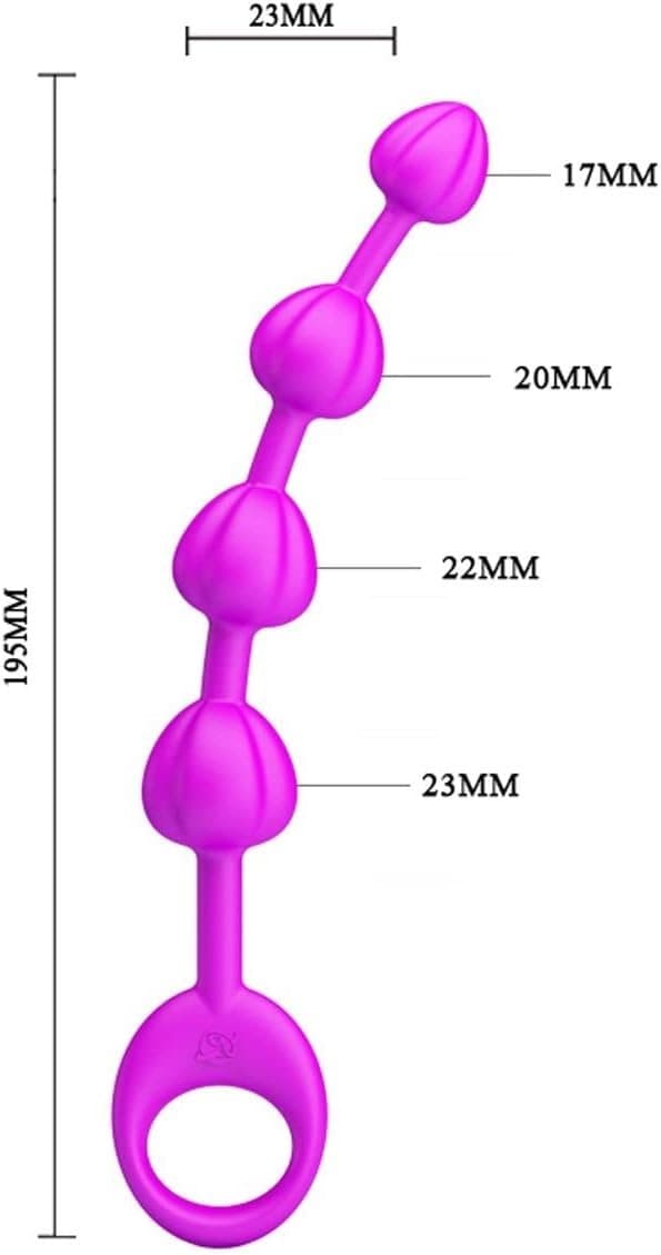 Stimolatore anale Progressivo 4 cuori viola 19 cm silicone per max 2,3 cm in prodotto Erosdom - Palmi, commercioVirtuoso.it