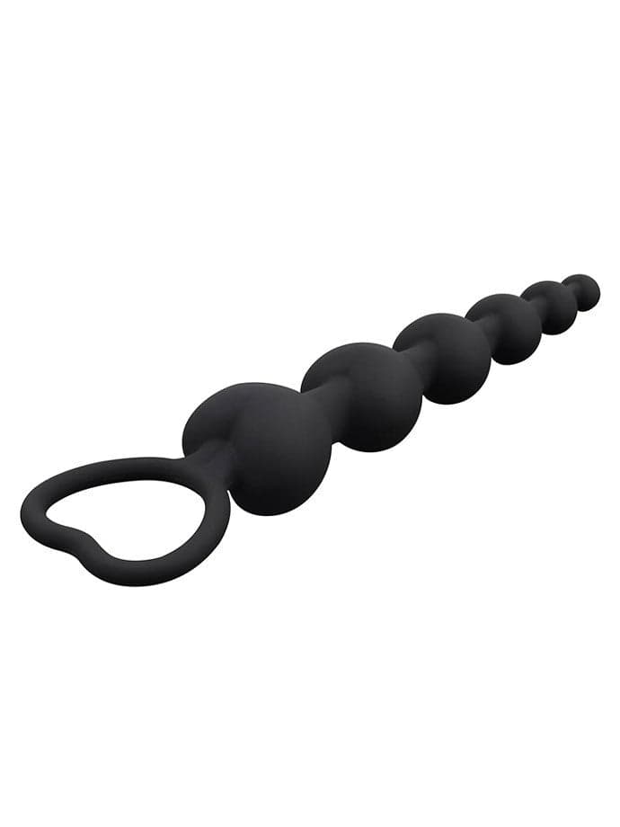 Stimolatore perle anali Progressivo nero a 6 cuori 15 cm nero loop estrazione in prodotto Erosdom - Palmi, commercioVirtuoso.it