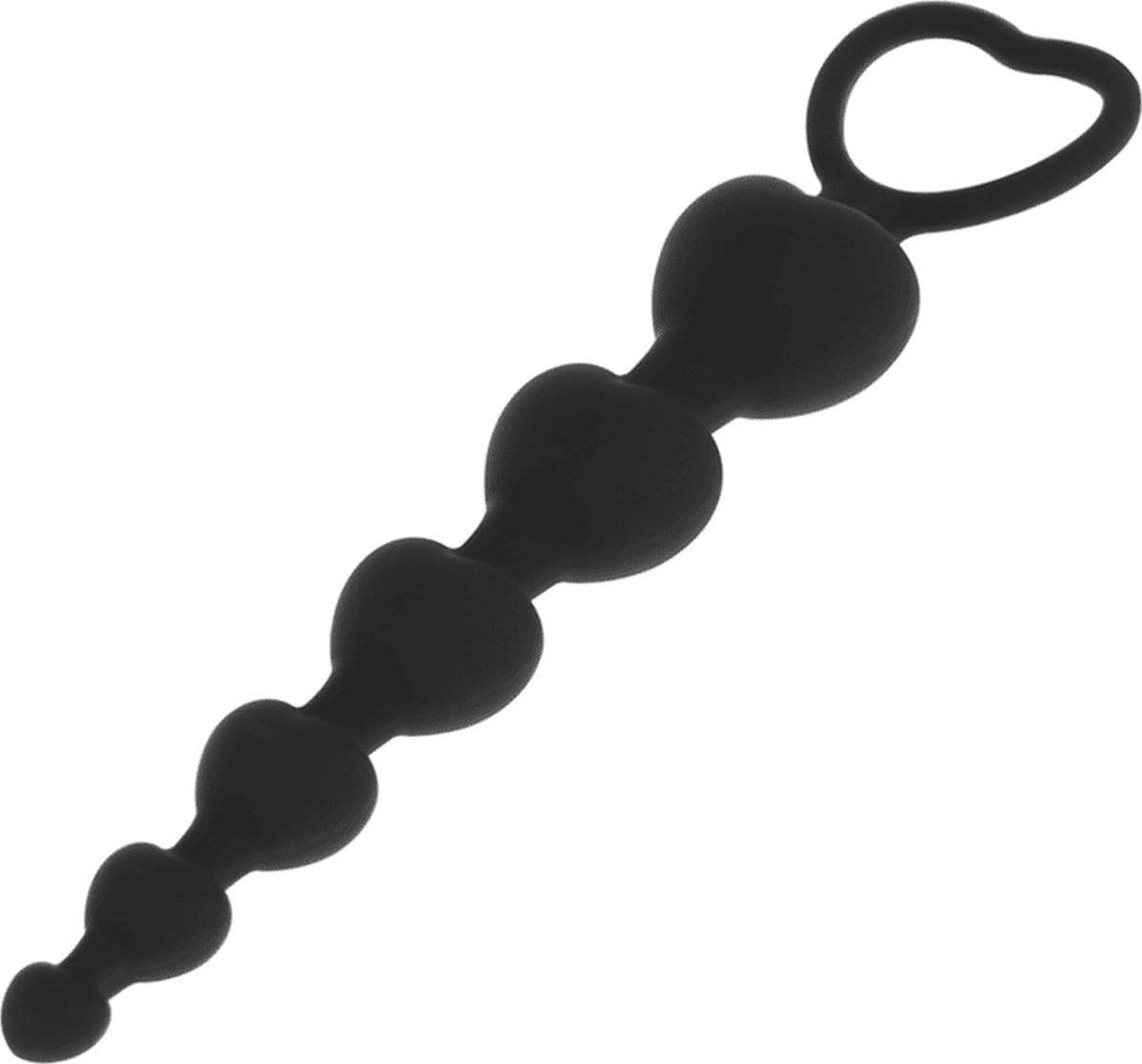 Stimolatore perle anali Progressivo nero a 6 cuori 18 cm nero loop estrazione in prodotto Erosdom - Palmi, commercioVirtuoso.it
