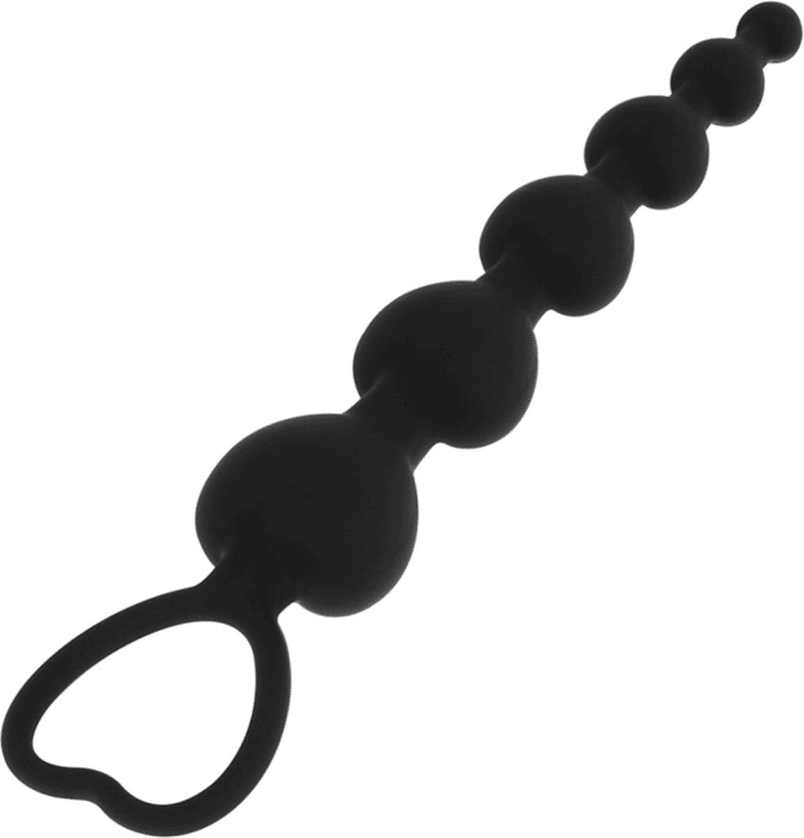 Stimolatore perle anali Progressivo nero a 6 cuori 18 cm nero loop estrazione in prodotto Erosdom - Palmi, commercioVirtuoso.it