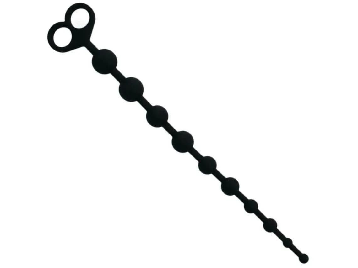 Stimolatore 10 perle anali Progressivo nero 34 cm x max 2,5 cm loop estrazione in prodotto Erosdom - Palmi, commercioVirtuoso.it