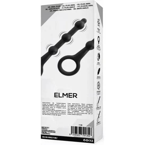 Stimolatore perle anali nero loop estrazione flessibile 13 cm silicone in prodotto Erosdom - Palmi, commercioVirtuoso.it