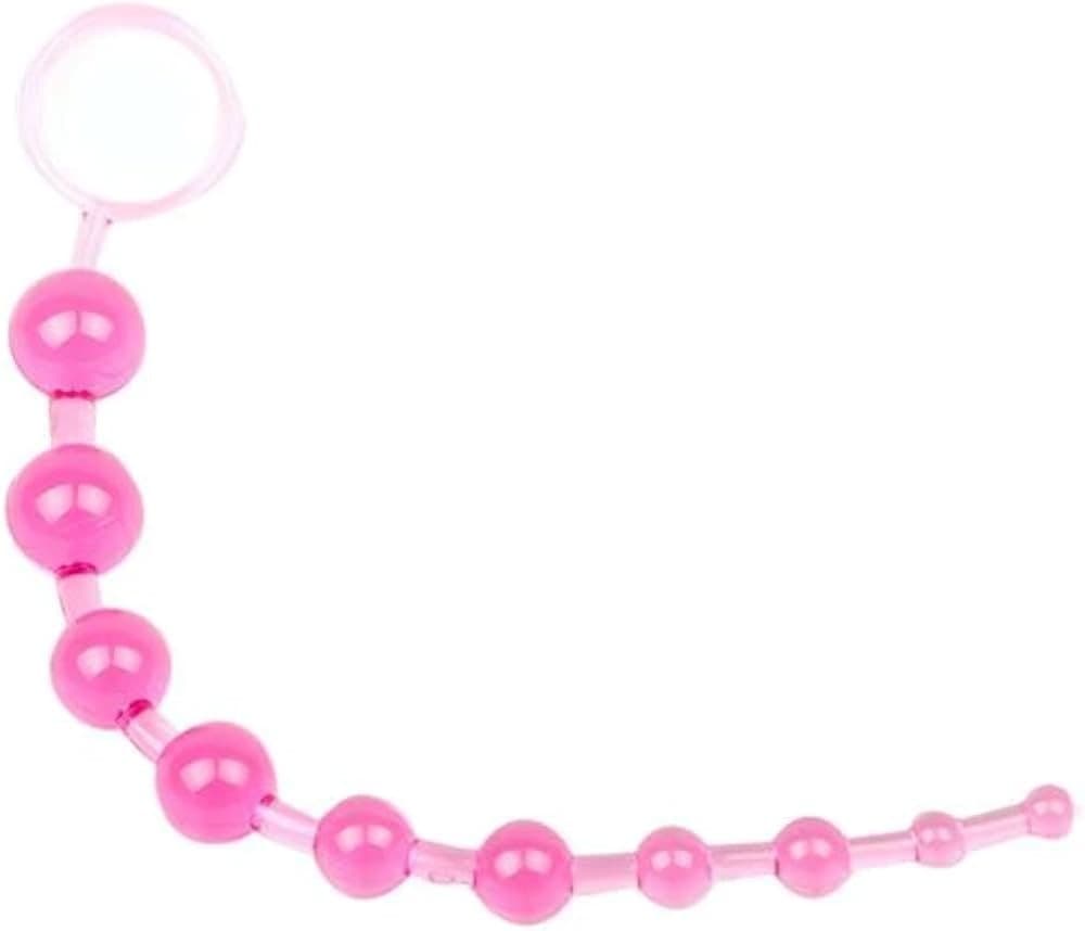 Stimolatore progressivo 10 perle anali rosa loop estrazione flessibile 25 cm in prodotto Erosdom - Palmi, commercioVirtuoso.it