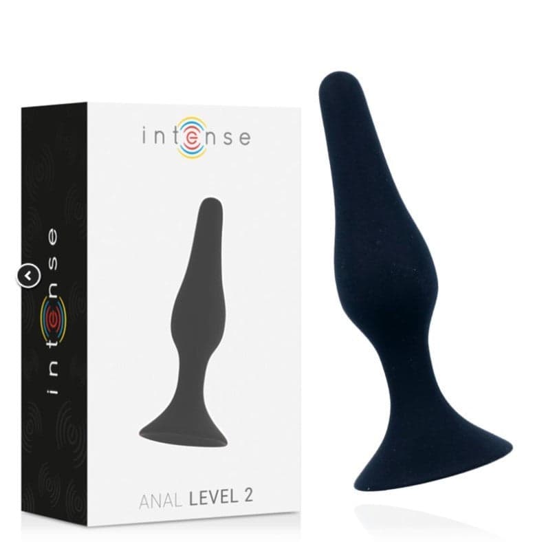 Plug anale Intense LEVEL 2 nero 11,5 cm x max 2,4 cm