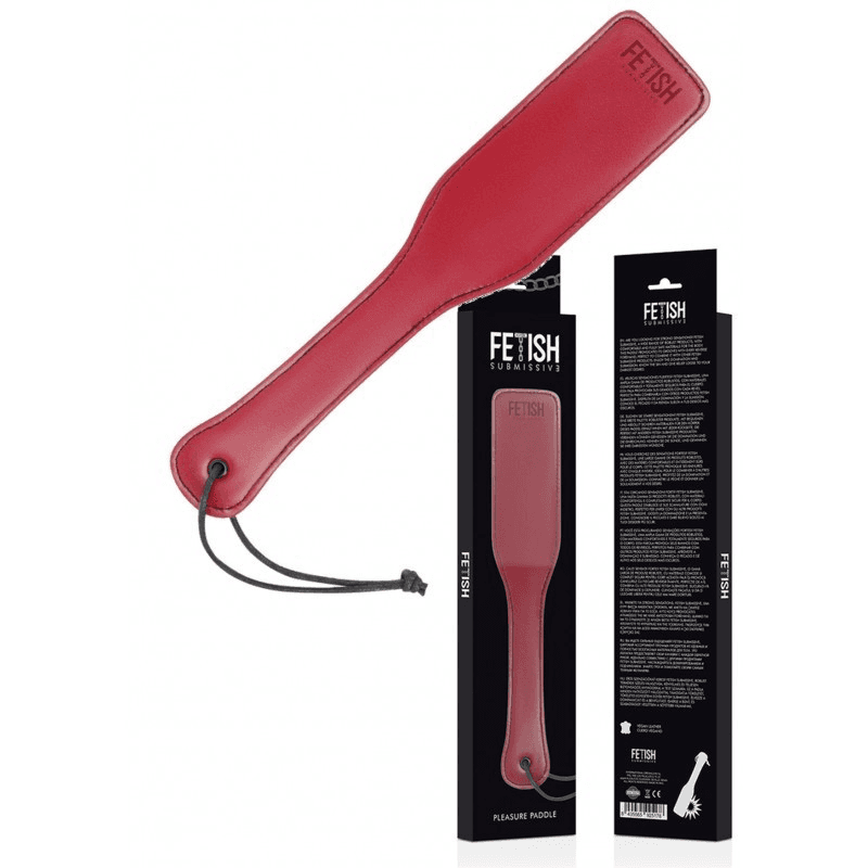 Sculacciatore Premium paddle rosso pelle fetish bondage BDSM sadomaso