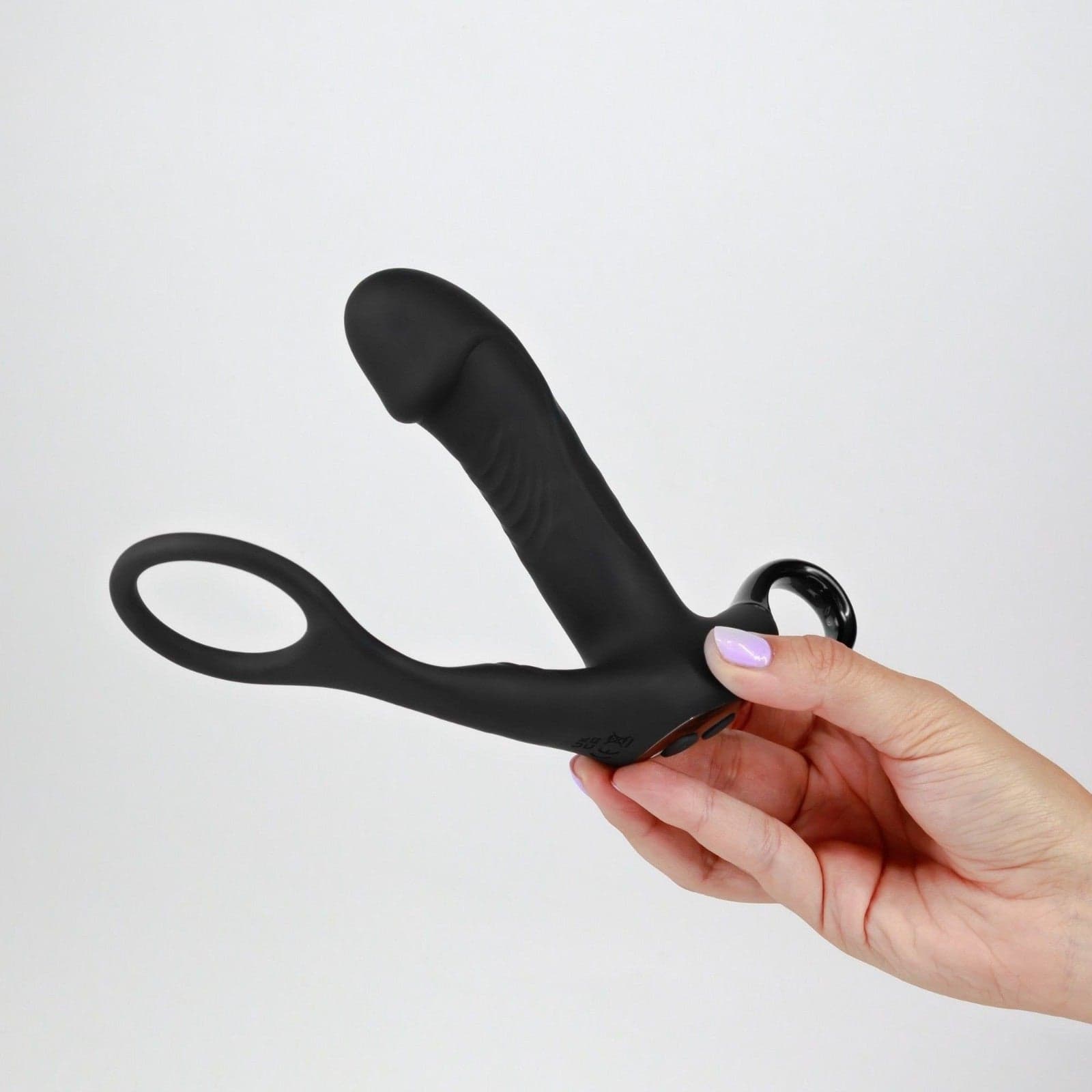 Stimolatore Vibro &amp; Spingo della prostata P spot + cockring nero telecomando in prodotto Erosdom - Palmi, commercioVirtuoso.it