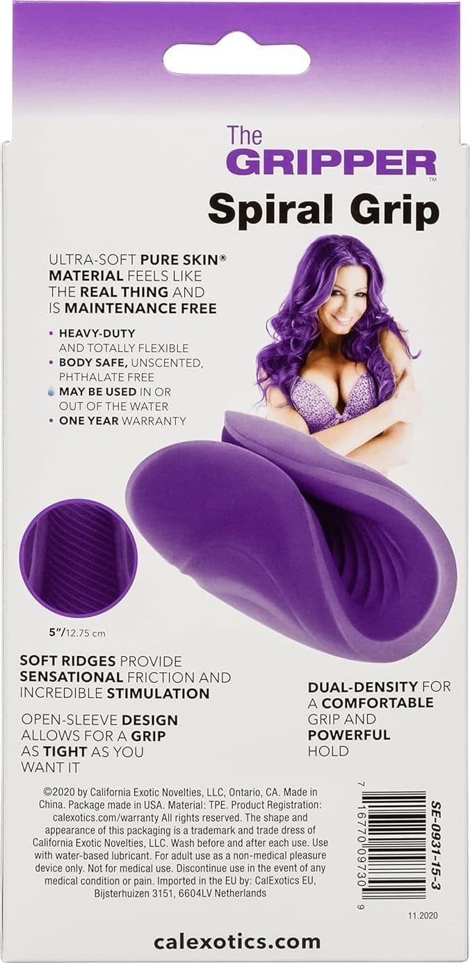 CalExotics The Gripper masturbatore maschile Pure Skin costolature a spirale in prodotto Erosdom - Palmi, commercioVirtuoso.it