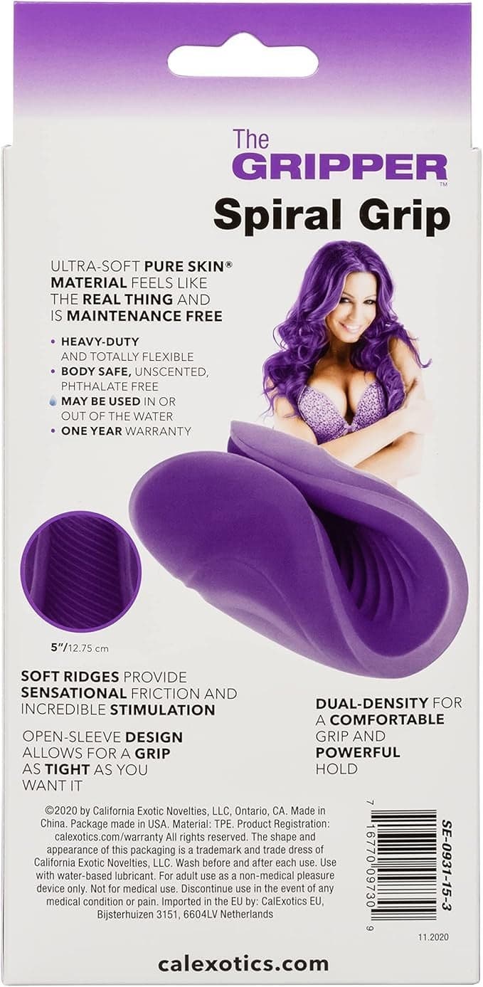 CalExotics The Gripper masturbatore maschile Pure Skin costolature a spirale in prodotto Erosdom - Palmi, commercioVirtuoso.it