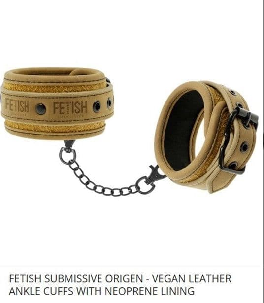 Fetish Premium submissive cavigliere bondage vegano senape imbottite BDSM fetish in prodotto Erosdom - Palmi, commercioVirtuoso.it