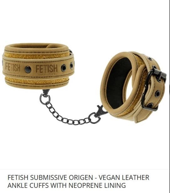 Fetish Premium submissive cavigliere bondage vegano senape imbottite BDSM fetish in prodotto Erosdom - Palmi, commercioVirtuoso.it