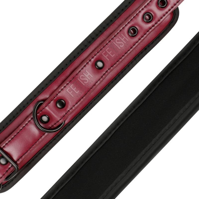 Fetish Premium submissive cavigliere bondage vegano rosse imbottite BDSM fetish in prodotto Erosdom - Palmi, commercioVirtuoso.it