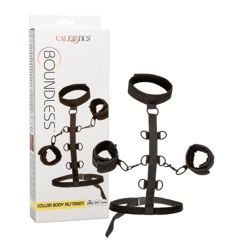 Set collare + manette + imbragoper bondage fetish BDSM scomponibile